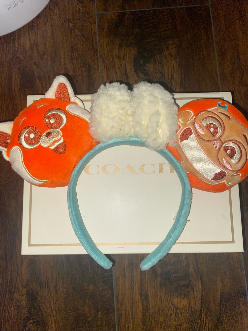 Disney Plush Ear Headband in Orange, Turquoise and Cream